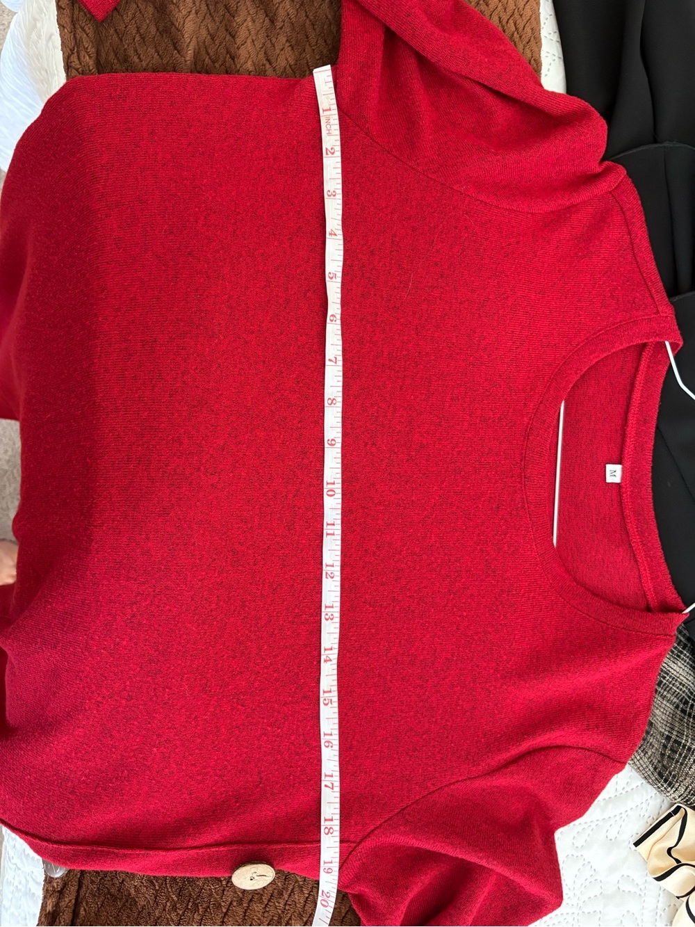 Red Button-Side Knit Dress - Picture 7 of 7
